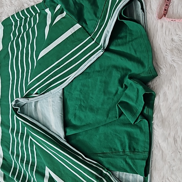 Free People Hot Shot Mini Printed Dress Spring Stripe Kelly Green - Picture 12 of 14